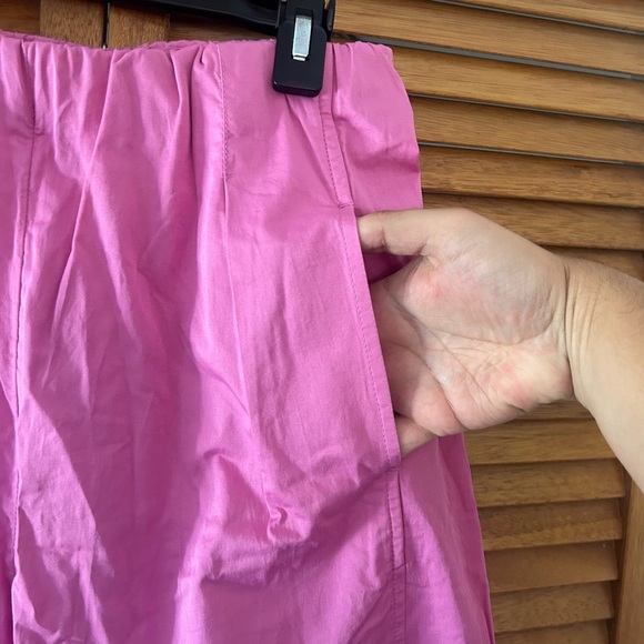 Maeve By Anthropologie Pull-On Curved Poplin Pink Trousers Sz XS - Picture 5 of 9
